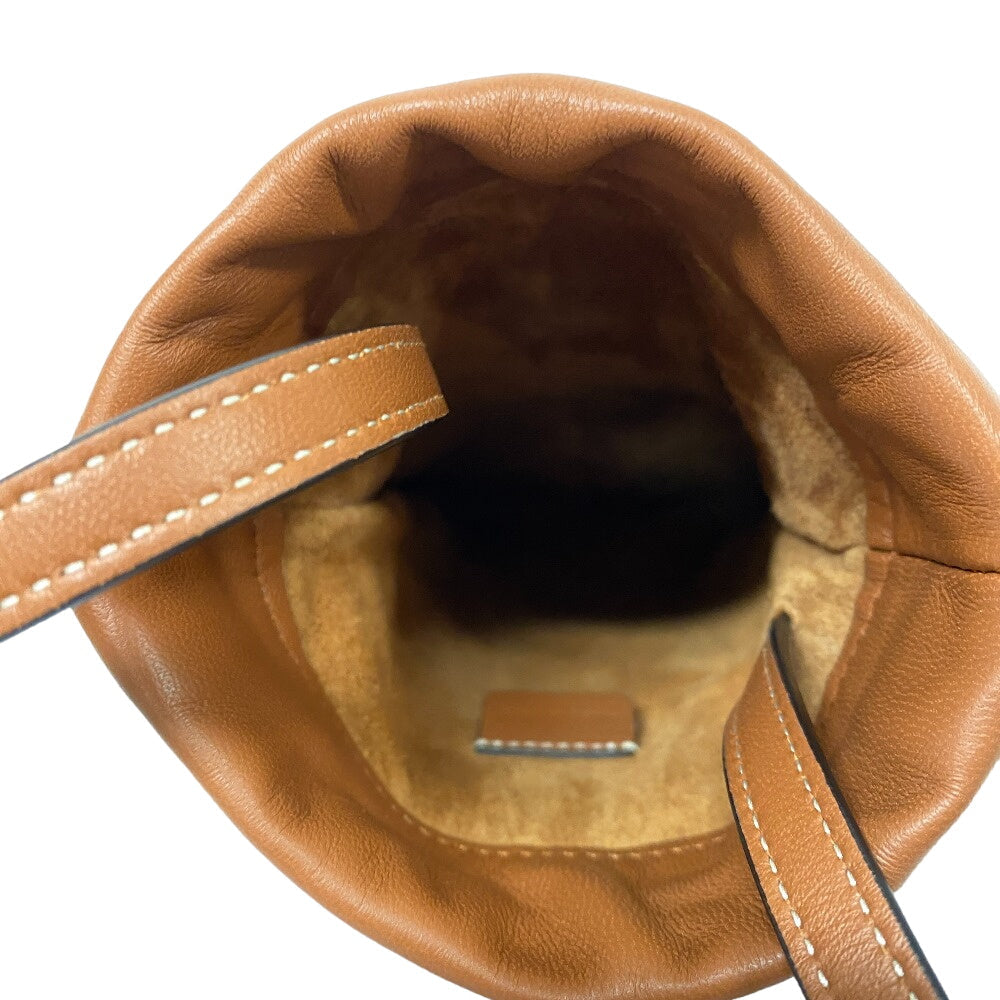CELINE Mobile phones and smartphone accessories leather Brown phone pouch Triomphe Drawstring Women Used