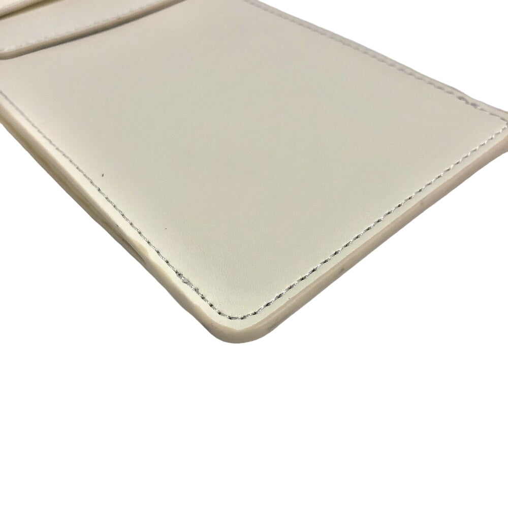 CELINE Pouch leather white Shoulder pouch Women Used