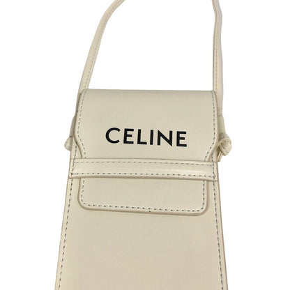 CELINE Pouch leather white Shoulder pouch Women Used