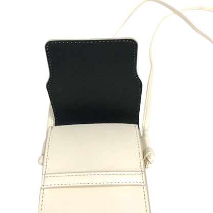 CELINE Pouch leather white Shoulder pouch Women Used