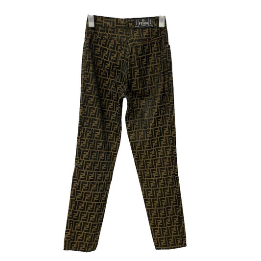 FENDI Pants Cotton, Polyester Brown Zucca 41