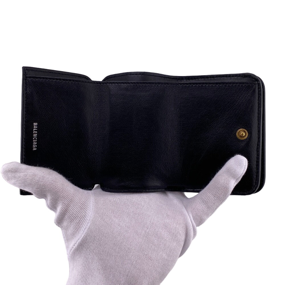 BALENCIAGA Tri-fold wallet 593813 leather black Every day Women