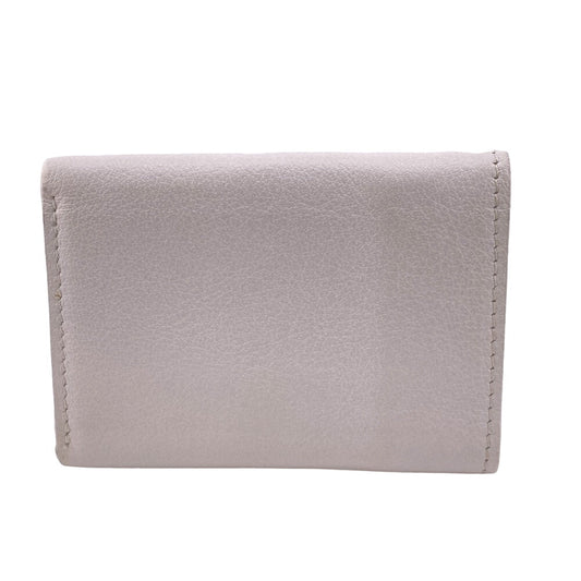 BALENCIAGA Tri-fold wallet 391446 leather white Compact wallet Paper mini Women