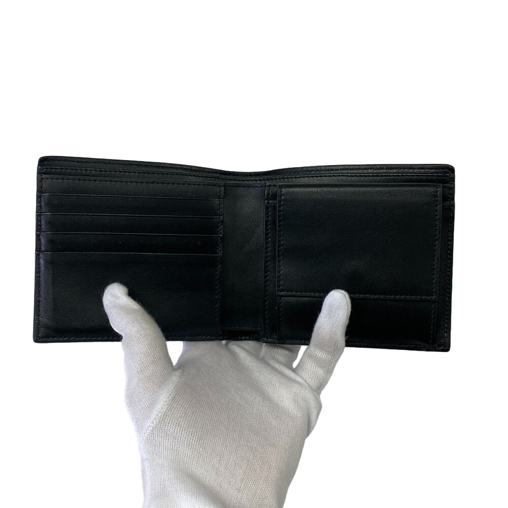 CELINE Bifold Wallet leather black Bi-fold mens Used