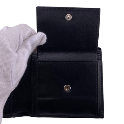 CELINE Bifold Wallet leather black Bi-fold mens Used