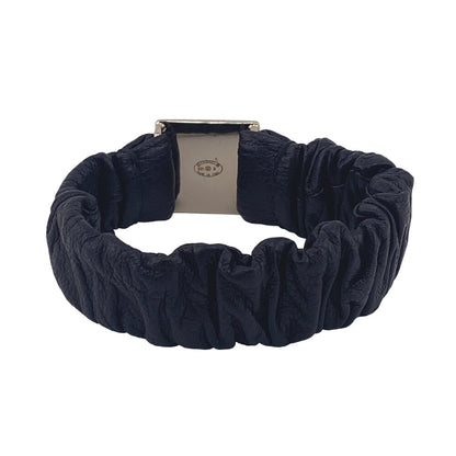 CHANEL hair accessory leather black COCO Mark