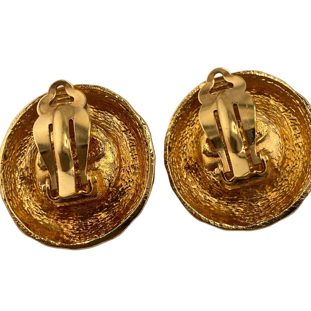CHANEL Earring Gold Plated gold Fake pearl