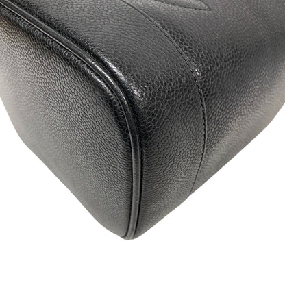 CHANEL Pouch Caviar skin black COCO Mark