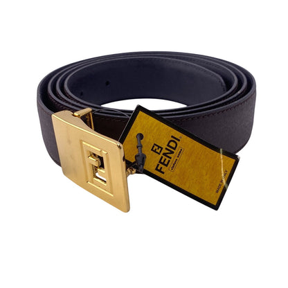 FENDI belt leather Brown FF Zucca