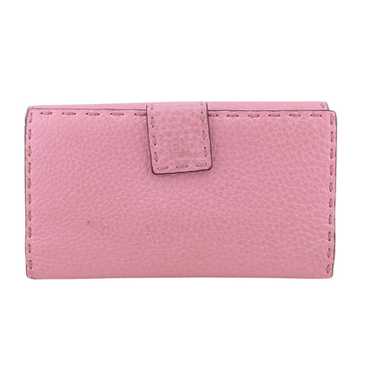 FENDI Long Wallet Purse 8M0308 leather pink Celeria Peekaboo