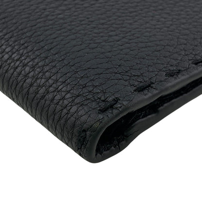 FENDI Long Wallet Purse 7M0355 leather black Celeria
