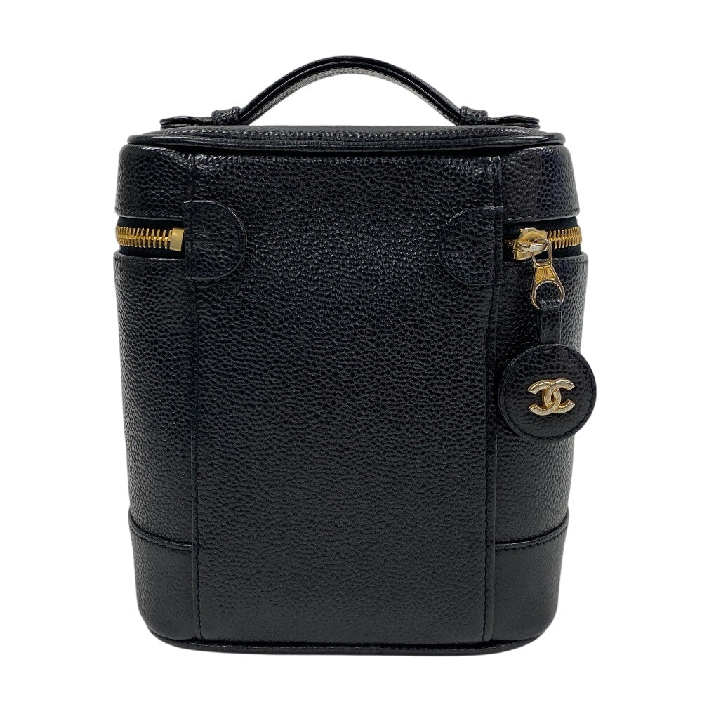 CHANEL Handbag Caviar skin black COCO Mark