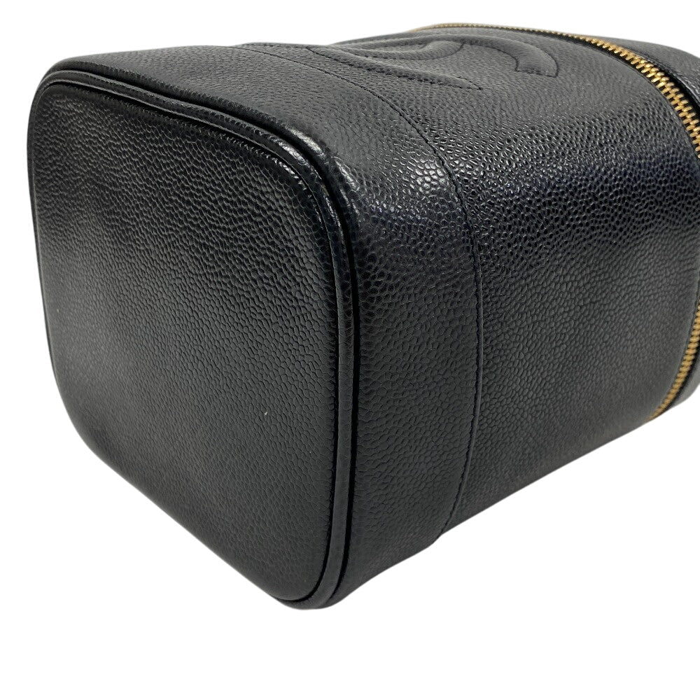 CHANEL Handbag Caviar skin black COCO Mark
