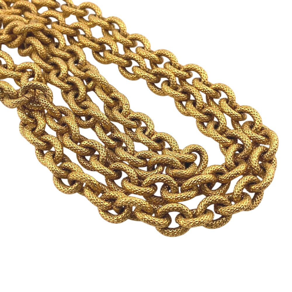 CHANEL Necklace 29 Gold Plated gold COCO Mark