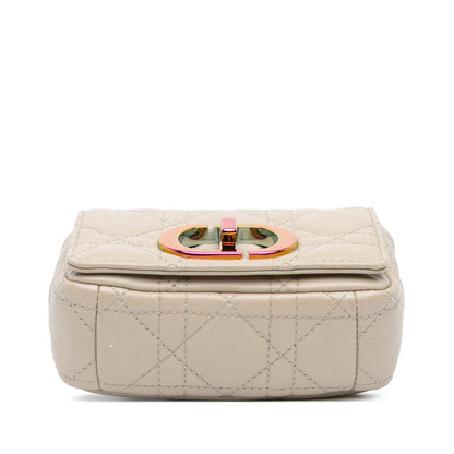 Micro Supple Calfskin Cannage Caro Bag