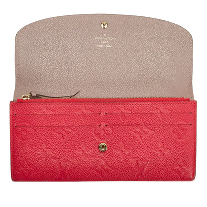 LOUIS VUITTON Empreinte Emilie Wallet Red