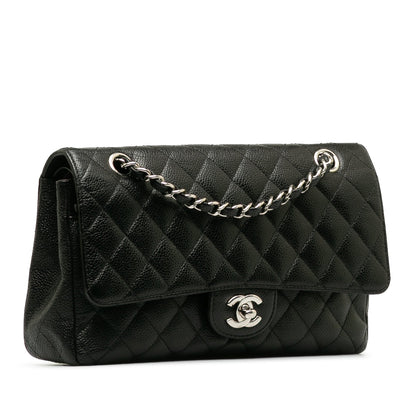 CHANEL Medium Classic Caviar Double Flap Shoulder Bag