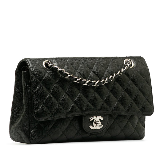 CHANEL Medium Classic Caviar Double Flap Shoulder Bag