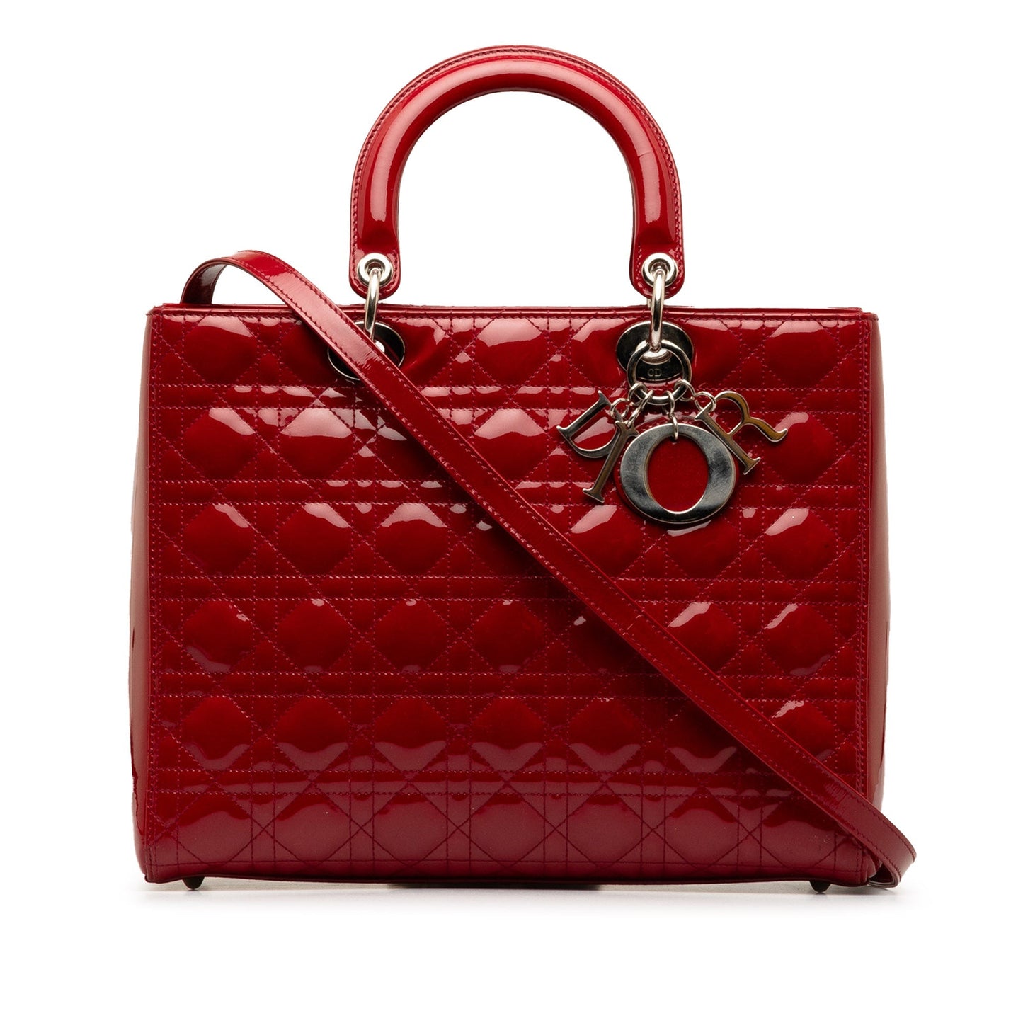 Large Patent Cannage Lady Dior