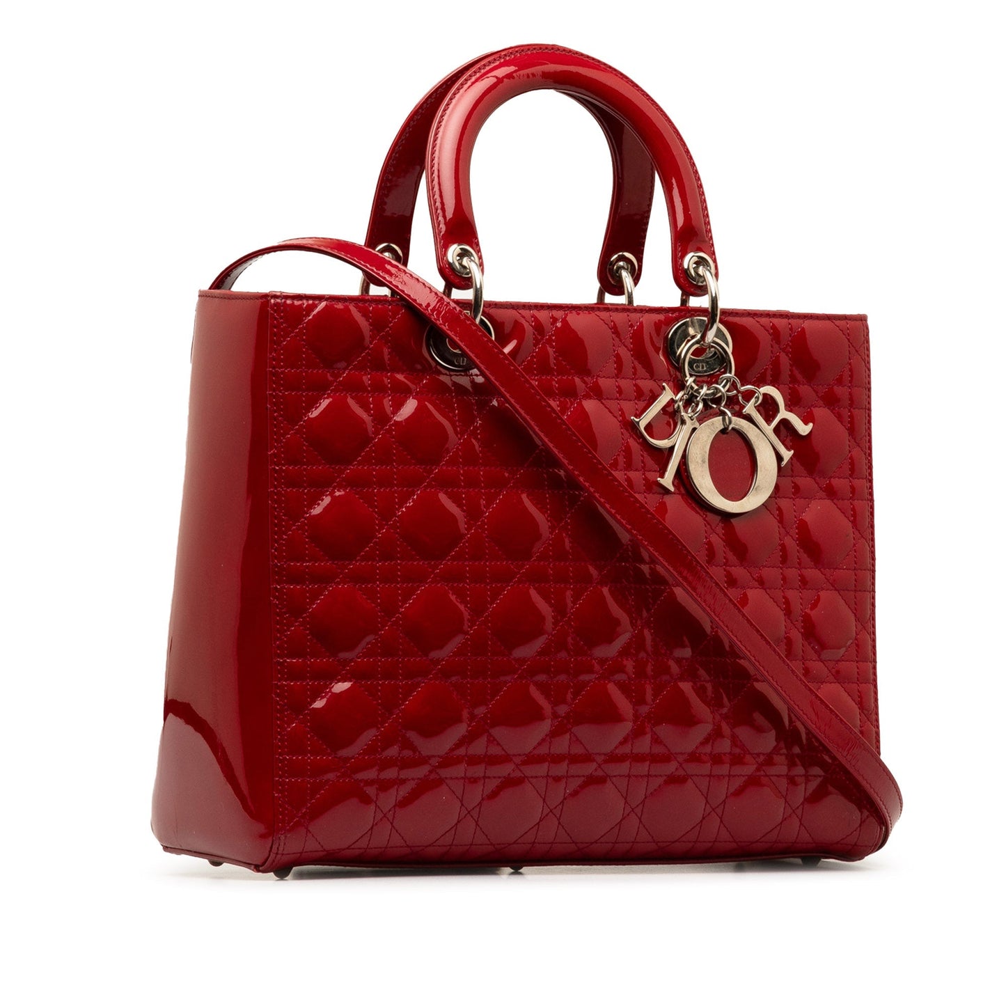 Large Patent Cannage Lady Dior
