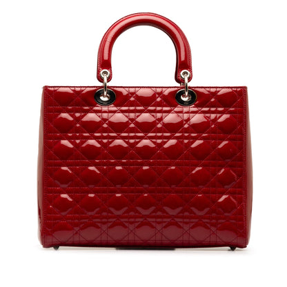 Large Patent Cannage Lady Dior