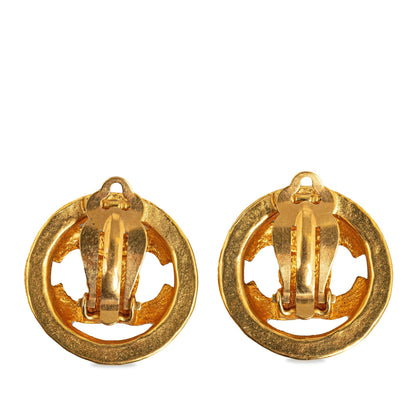 CHANEL CC Clip On Earrings Costume Earrings