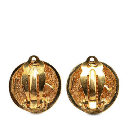 Chanel CC Clip On Earrings Metal Earrings in Good condition