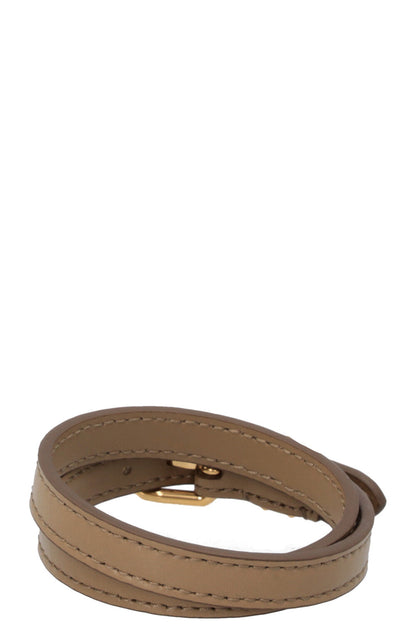 CELINE Triomphe Double Bracelet Olive Green
