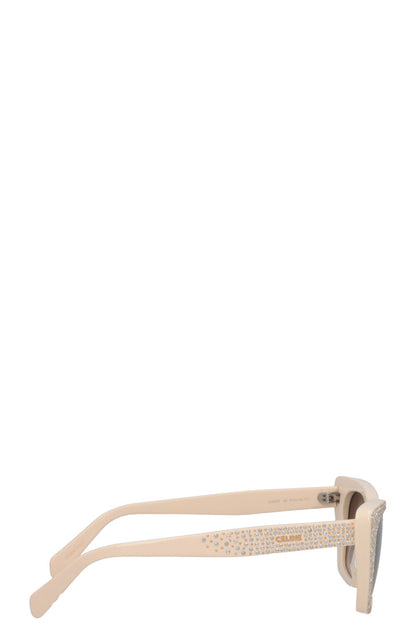 CELINE CL4187IS Sunglasses Strass Ivory