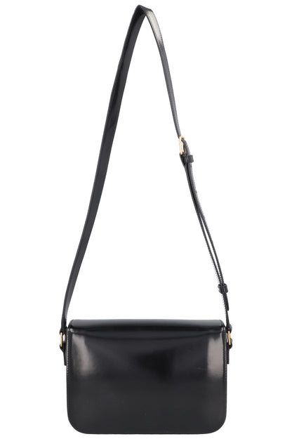 CELINE Classic Triomphe Crossbody Bag Leather Black