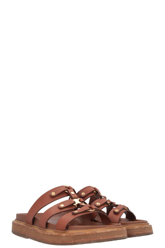 CELINE Tippi Mules Brown