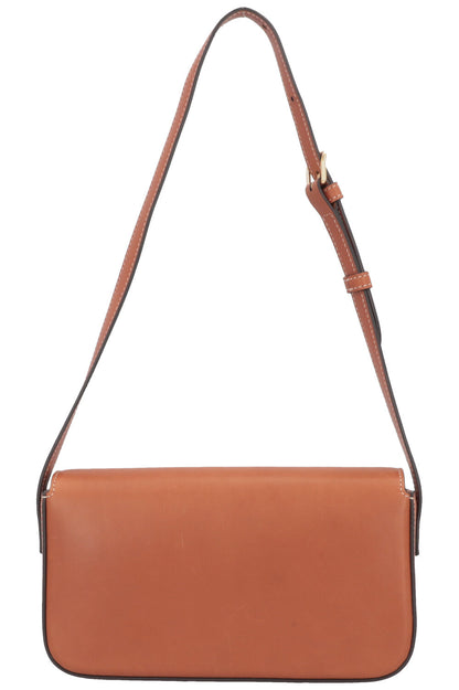 CELINE Claude Shoulder Bag Natural Leather Tan