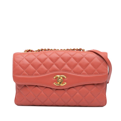 Pink Chanel Large Lambskin Daily Companion Flap Shoulder Bag
