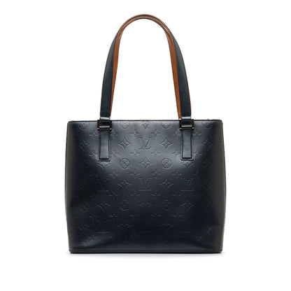 Blue Louis Vuitton Monogram Mat Stockton Tote Bag