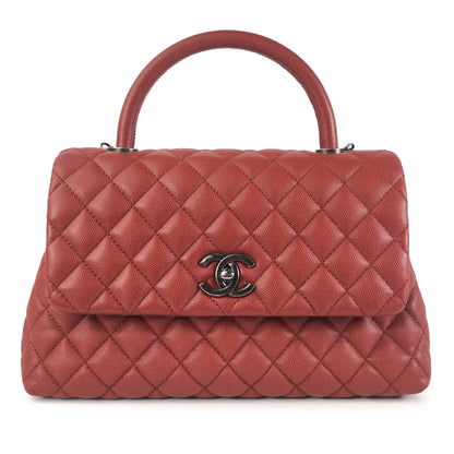 CHANEL Medium Caviar Coco Top Handle Bag