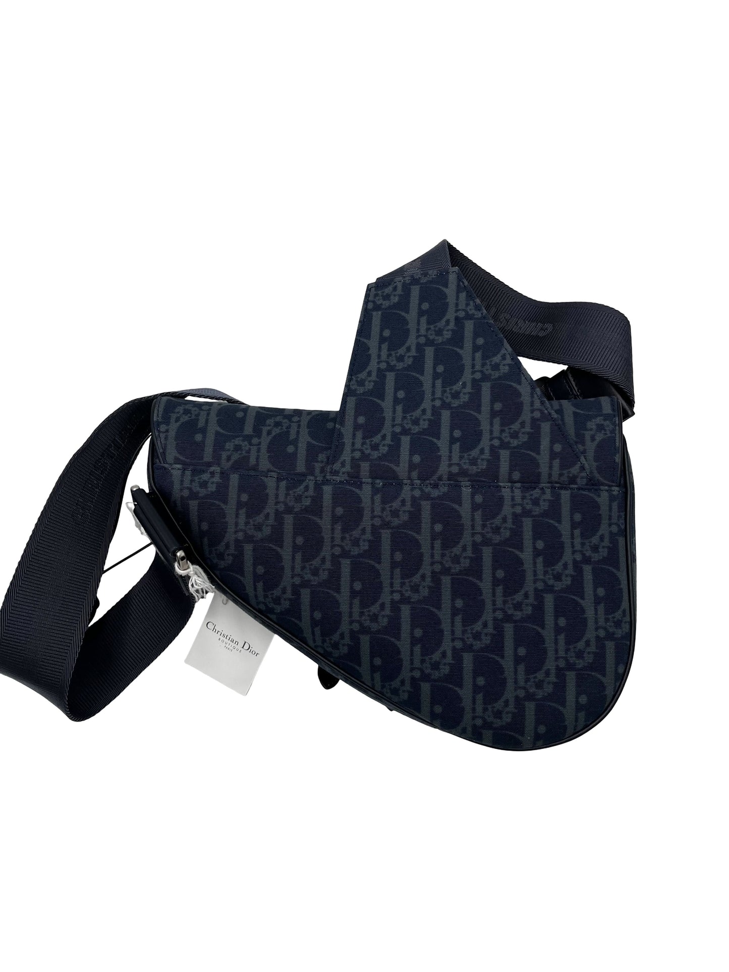 Christian Dior Saddle Tripple Pouch Oblique Canvas Black Canvas Crossbody Bag Bag ()