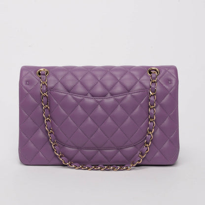 Chanel Purple Quilted Lambskin Medium Classic Flap Bag