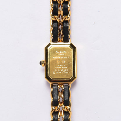 Chanel Black & Gold Chain Premiere Watch