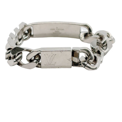 LOUIS VUITTON <br> Monogram Chain Bracelet Silver