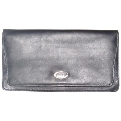Gucci Super Soft Black Leather With Gold Hardware Vintage Wallet