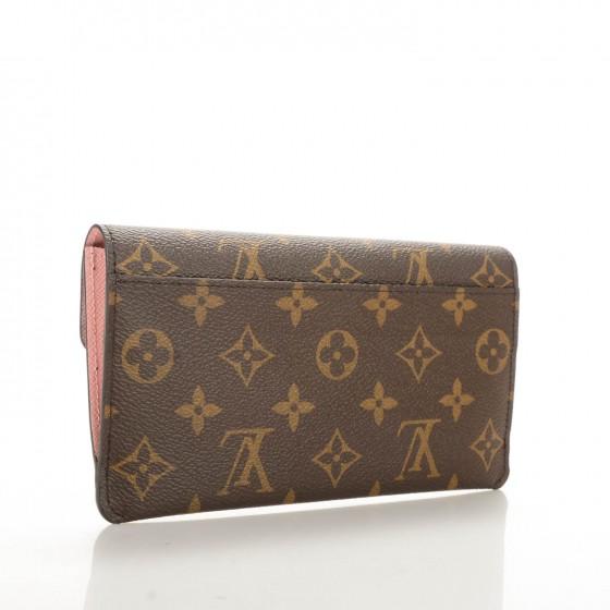 LV Jeanne Wallet Monogram Rose Ballerine Pink