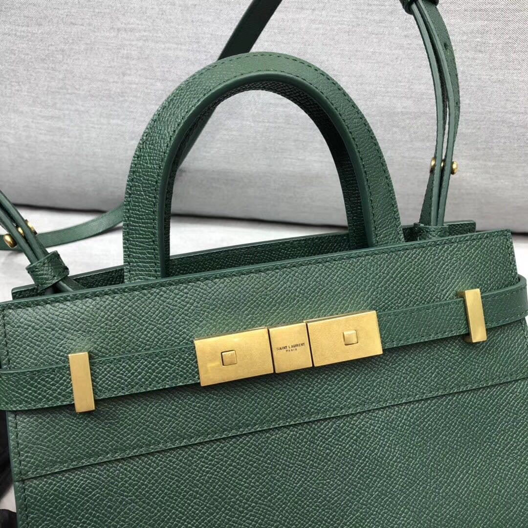 Yves Saint Laurent Manhattan Nano Shopping Bag In Box Green