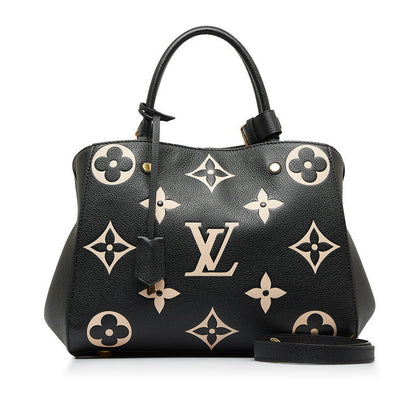 Louis Vuitton Monogram Amplant Montaigne MM Handbag Shoulder Bag 2WAY M45499 Noir Black Carf Leather  Louis Vuitton