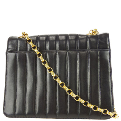Chanel 1991-1994 Lambskin Vertical Stitch Flap Bag