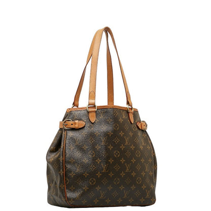Louis Vuitton Monogram Batignol Vertical Shoulder Bag M51153 Brown PVC Leather Lady Louis Vuitton
