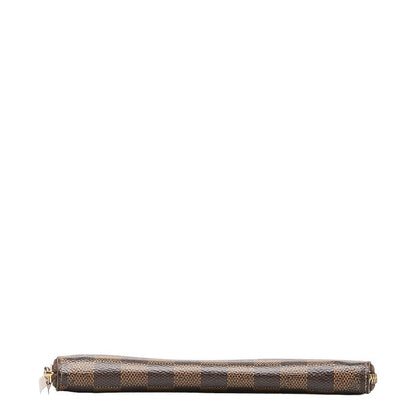 Louis Vuitton Damier Long Wallet Portefeuile Clemence N41626 Rose Pink Brown