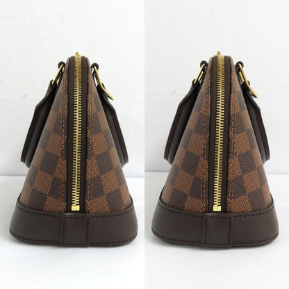 Louis Vuitton ALMA BB N41221 Damier Evene HandBag 2WAY Shoulder Bag Crossbody Brown G Gold  Padlock Lugg  Key Leather