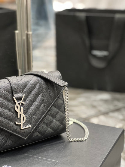 Yves Saint Laurent Small Bag Black In Mix Matelasse