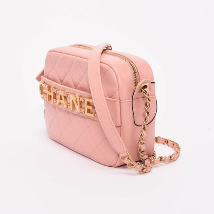 Chanel Pink Quilted Calfskin Enchained Camera Bag