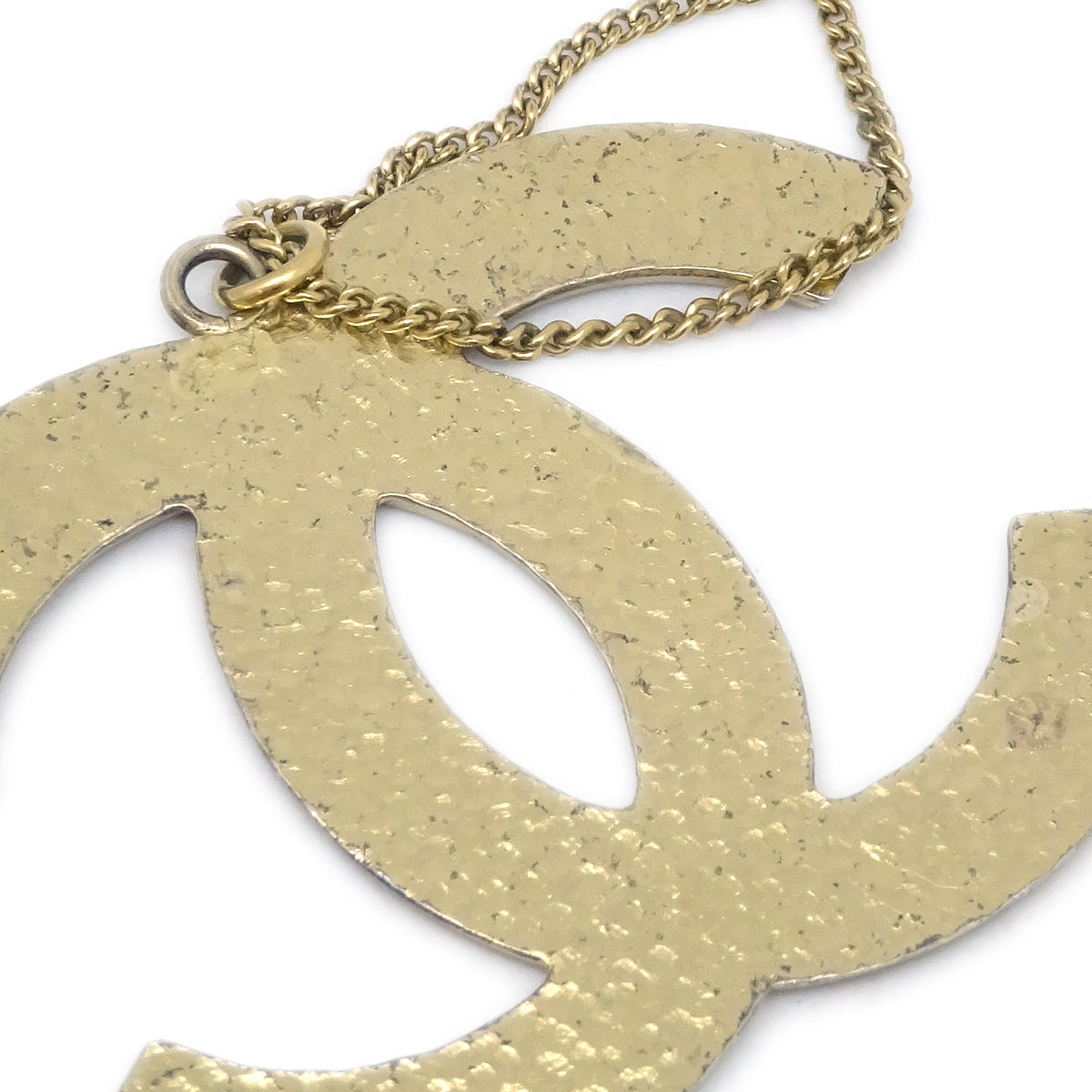 Chanel CC Chain Pendant Necklace Gold 05A